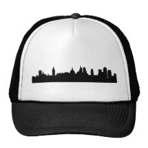 Cityscape för London horisontsilhouette Trucker Keps