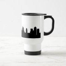 Cityscape för London horisontsilhouette Kaffe Koppar
