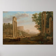 Claude Lorrain - fördärvar av det romerska fora Posters