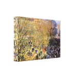 Claude Monet - Boulevarddes Capucines i Paris Sträckta Kanvas Tryck