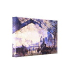 Claude Monet - gammal station för St Lazarre Kanvasduk Med Gallerikvalitet