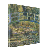Claude Monet - näckrosdamm Sträckt Canvastryck