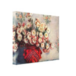 Claude Monet - stilleben med Chrysanthemums Canvasduk Med Gallerikvalitet