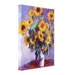 Claude Monet - stilleben med solrosor Kanvasduk Med Gallerikvalitet