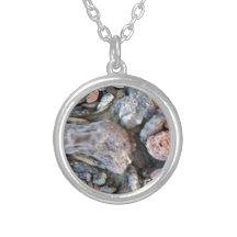 Close Up Abstract of Pebbles Pendant
