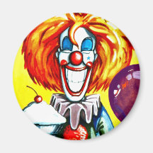 Clown med pajmålning kylskåps magneter