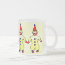 CLOWN SOM DRICKER KOPPAR - UNGESTÄLLE - BARNS GÅVA KAFFE MUGG