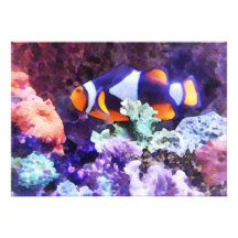 Clownfish och korall anpassade inbjudan