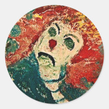CLOWNFROWN RUND KLISTERMÄRKE