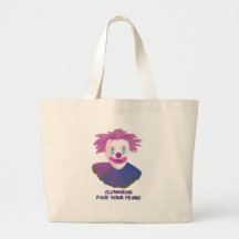 Clownism ansikte dina skräck tote bags