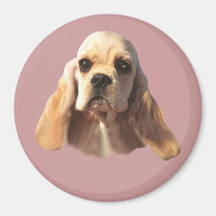 CockerspanielSpanielBlondie magnet Kylskåps Magneter