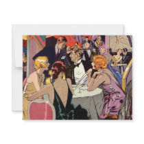 Cocktailparty för vintageart déconattklubb