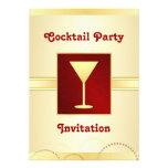 Cocktailpartyinbjudningar - champagneguld