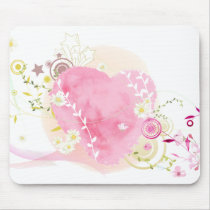 Coeur rose pâle de St-Valentin - Tapis De Souris