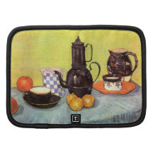 Coffeepot för Van Gogh blåttemalj, lergods, frukt Organizers