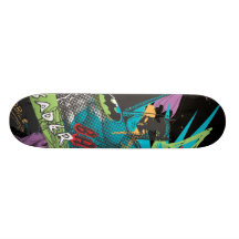 Collage för neon för uppassareCaped korsfarare Anpassad Skate Board