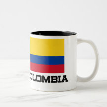 Colombia flagga kaffe muggar