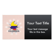 Colombia flaggakarta 2,0 anpassade foto kort