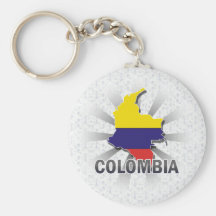 Colombia flaggakarta 2,0 nyckelring