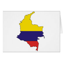 Colombia flaggakarta hälsningskort