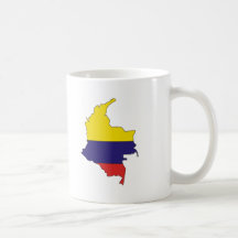 Colombia flaggakarta kaffe koppar