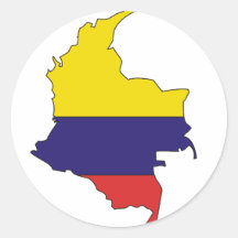 Colombia flaggakarta klistermärken