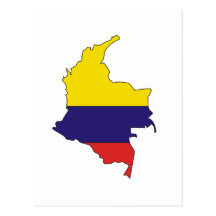 Colombia flaggakarta vykort