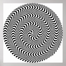 Colorable optisk kvarterspiral affisch