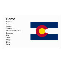 Colorado flagga visitkort mallar