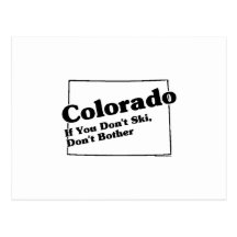 Colorado statlig slogan vykort