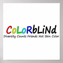 Colorblind mångfaldräkningsvänner att inte flå fär posters