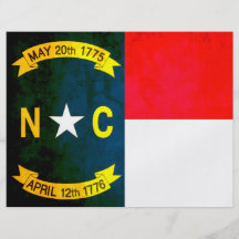 Colorful Contrast North Carolinian Flag Flyer Design