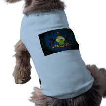 Colorful Contrast PennsylvanianFlag Pet Tshirt
