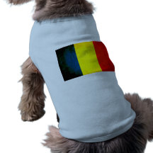 Colorful Contrast RomanianFlag Doggie Tee