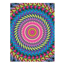 Colorful Kaleidoscope Design Postcards