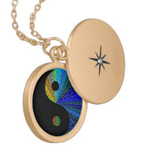 Colorful Yin And Yang Puzzle Personalized Necklace
