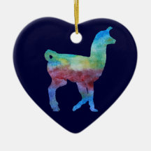 Colorwashed Llama Juldekoration
