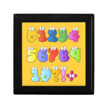 COLOURFUL GOOGLY EYE NUMBERS BUBBLY FUN KIDS EDUCA KEEPSAKE BOX