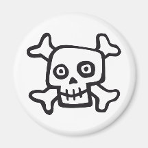 comic skull kühlschrankmagnet