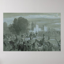 Communard fång som eskorteras till Versailles, 187 Affisch