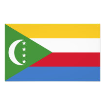 Comoros - Comoran flagga Fototryck