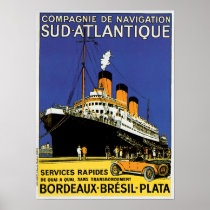 Compagnie de Navigering Sud-Atlantique Affisch