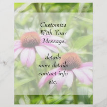 Coneflower twillingar flygblad designs