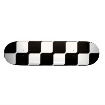 Contemporarysvart & vitkonst skateboard deck