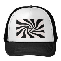 Contemporarysvart & vitkonst trucker keps