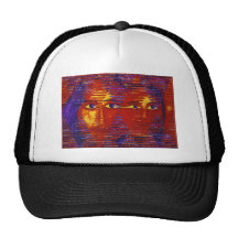 Conundrum III - Abstrakt lila- & orangegudinna Baseball Hat