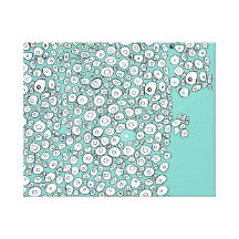 Cool blue Abstract Stretched Canvas Print