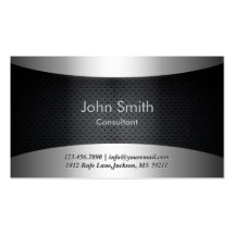 Cool Carbon Black Consultant Business Card