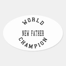 Cool Retro Dads : World Champion New Father Stickers