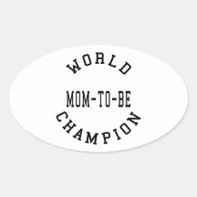 Cool Retro World Champion Mom to Be Sticker